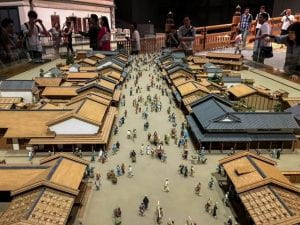 Diorama of the town during the Edo Period
